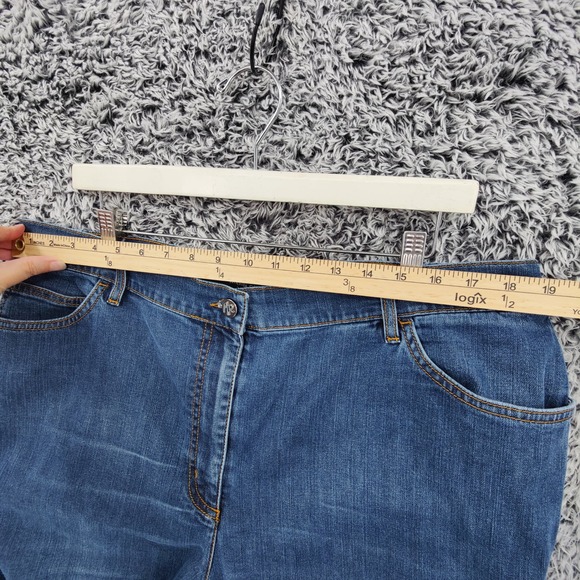 Marina Sport Women Straight Classic Minimalist Jeans 29 US 20 Blue Medium Wash - Picture 2 of 16